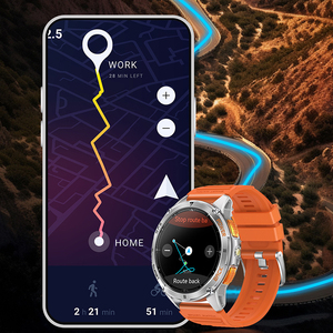 นาฬิกาสมาร์ทวอทช์กีฬา DSM11 K67A GPS พร้อมไฟฉาย LED เครื่องวัดความสูง เข็มทิศ ระบบระบุตำแหน่งด้วยดาวเทียม 6 ระบบ หน้าจอ AMOLED สำหรับออกกำลังกายกลางแจ้ง - Product Image 5