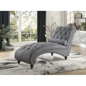 Chaise Lounge Chair Indoor Modern Button Tufted Velvet Upholstered Leisure Accent Chair <b>Recliner</b> Sofa Soft Ergonomic - Product Image 1