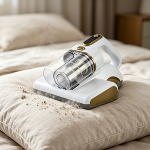 Aspiradora UV Portátil Ligera de 450W con Depósito Visible para Polvo, Máquina Limpiadora de Ácaros para Colchones y Tapicería de Dormitorio, Aspiradora de Mano UV para Ácaros del Polvo - Product Image 1