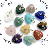 FM-HDP2871 Pendentif Coquillage en Pierre Colorée Tendance avec Zircon Cubique, Breloque en Pierre Colorée, Pendentif Collier Coquillage en Pierre Vente en Gros