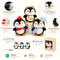 Nouveauté : Décoration de chambre esthétique, peluche pingouin super douce et apaisante avec rembourrage en coton PP pour enfants et adultes