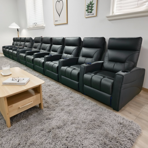 كرسي مسرح منزلي فاخر أفضل جودة كرسي جلد كهربائي للمقعد قوة سينما منزلية أرائك أفلام بتصميم حديث - Product Image 2