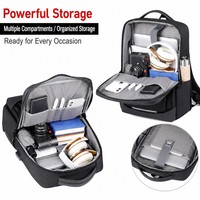 Nouveau Sac à Dos Unisexe Moderne de Luxe pour Étudiants, Imperméable, pour Ordinateur Portable, en Polyester, avec Port USB, pour l'École et les Affaires