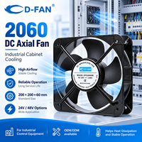 Ventilateur de refroidissement DC à haut volume d'air 20060, 24V 48V, ventilateur de refroidissement 2006 adapté au refroidissement des équipements industriels
