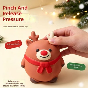Juguete Antiestrés de Reno Navideño, Relleno de Harina TPR, de Rebote Lento, Decoración de Reno, Fidget Spinner para Niñas, Adorno - Product Image 5