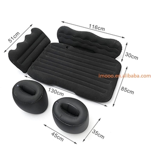 Colchón de cama de viaje para coche, cama inflable de flocado trasero para automóvil, sofá de campamento, esterilla para dormir, sofá, cama de soplado para niños, accesorios - Product Image 3