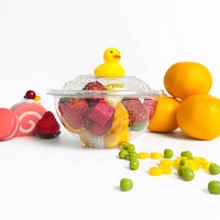 Transparante, composteerbare, ecologische, wegwerpbaar voedselverpakking voor fruit, 100% biologisch afbreekbaar, afhaalbaar, 16oz/24oz/32oz PLA saladekom met deksel