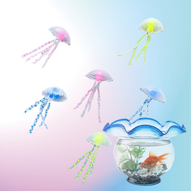 2 Figuras De Medusas De Plástico Realistas – Decoración De Acuario Y Juguete Educativo Para Niños