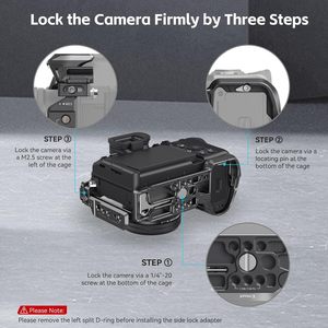   Kit de cage en fibre de carbone avec pince à câble pour <span class=keywords><strong>Sony</strong></span> A7RV/<span class=keywords><strong>A7IV</strong></span>/A7SIII, cage pour appareil photo avec plusieurs points de fixation d'accessoires - 4308 - Product Image 3