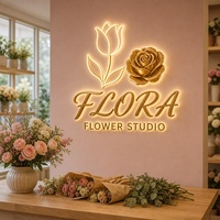 Enseigne personnalisée rétroéclairée avec nom de marque, enseigne 3D personnalisée pour intérieur, enseigne LED extérieure pour boulangerie, magasin, entreprise, bureau, bar