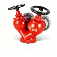 Hydrant d'incendie intérieur SNSS65 à double vanne et double sortie DN65 2,5 pouces en fonte ductile pour la lutte contre l'incendie