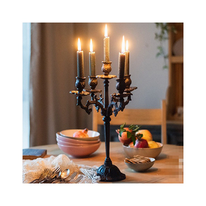 Bougeoir Vintage en Fonte <span class=keywords><strong>de</strong></span> Pays Américain, Bougeoir Moderne, Décoration <span class=keywords><strong>de</strong></span> Table <span class=keywords><strong>de</strong></span> Salon pour Noël - Product Image 6