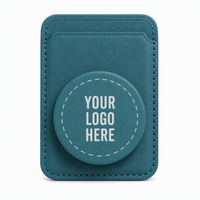 Portefeuille MagSafe 2-en-1 avec support de téléphone et porte-cartes en cuir végétalien, 10 couleurs, logo personnalisé, cadeau promotionnel, vente en gros