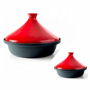 Marmite <span class=keywords><strong>en</strong></span> <span class=keywords><strong>fonte</strong></span> <span class=keywords><strong>émaillée</strong></span> <span class=keywords><strong>Tajine</strong></span> avec couvercle fermé <span class=keywords><strong>en</strong></span> forme de cône <span class=keywords><strong>en</strong></span> céramique Batterie de cuisine Casserole de cuisine Marmite - Product Image 4