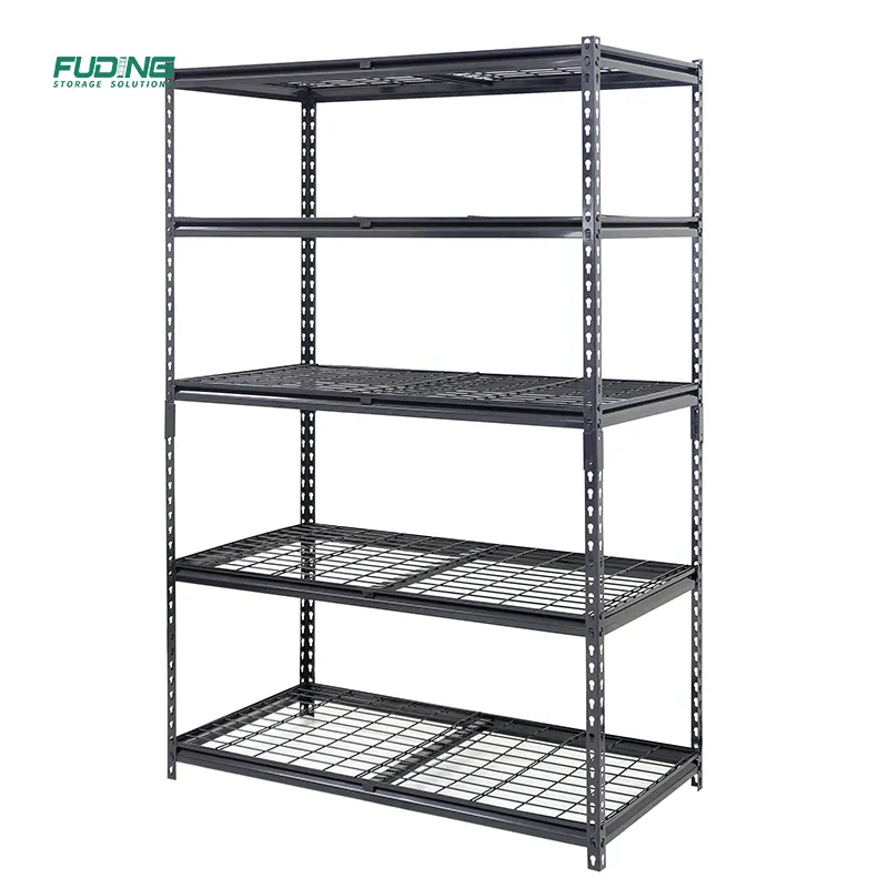 Steel Boltless Storage Rack, 5 Adjustable Shelves, 4000 lb. Capacity, 72" Height x 48" Width x 24" Depth, Black