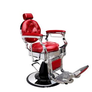 Silla de Barbería de Alta Calidad, Estilo Antiguo Negro y Dorado, Ajustable y Reclinable, Personalizable - Product Image 5