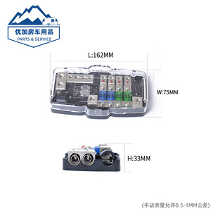 Fuse Holder <b>With</b> <b>Led</b> <b>Light</b> 4 Way Automotive Fuse Box For Car Audio <b>Wiring</b> Repair - Product Image 5