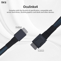 Cable OCuLink SFF-8611 4i a 4i de Alta Velocidad, 0.4m, 64Gbps, Cable de Datos para eGPU, Tarjeta Gráfica, NVMe, HBA, Servidor