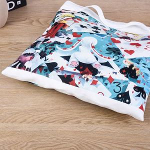 Sacs en toile réutilisables personnalisés avec impression intégrale du logo, sacs fourre-tout en toile de qualité supérieure, sacs de shopping en gros - Product Image 2