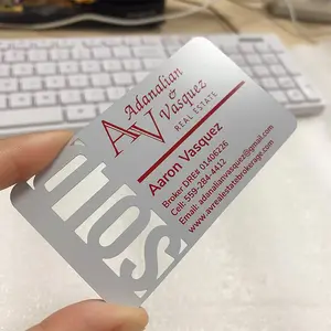 Изготовленная на заказ компания профессиональный менеджер металлическая визитная карточка и 04 из нержавеющей стали Роскошная металлическая визитная карточка