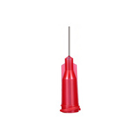 Jarum Dispensing Liscoe 25G 1/2" Luer Lock Flat Tip SS dengan Hub Plastik untuk Semua Jenis Perekat Viskositas Tinggi, Nozzle Presisi Sekali Pakai