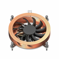 Disipador de Calor Ultrafino de 80 mm con Ventilador PWM para CPU, Radiador de Refrigeración para Procesador HTPC LGA 1200 115X 1700, Enfriador de CPU para PC Todo en Uno