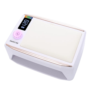 Lámpara UV <span class=keywords><strong>LED</strong></span> Profesional Recargable de 380W para Uñas, 90 Bombillas, Doble Soporte para Manos, 6 Temporizadores, Sensor, Secador de Gel, Herramienta para Salón de Manicura - Product Image 1