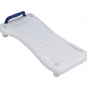 Planche de transfert de sécurité pour salle de bain, 47 pouces, blanche, antidérapante, avec poignée, pour l'aide au bain et à la douche - Product Image 1