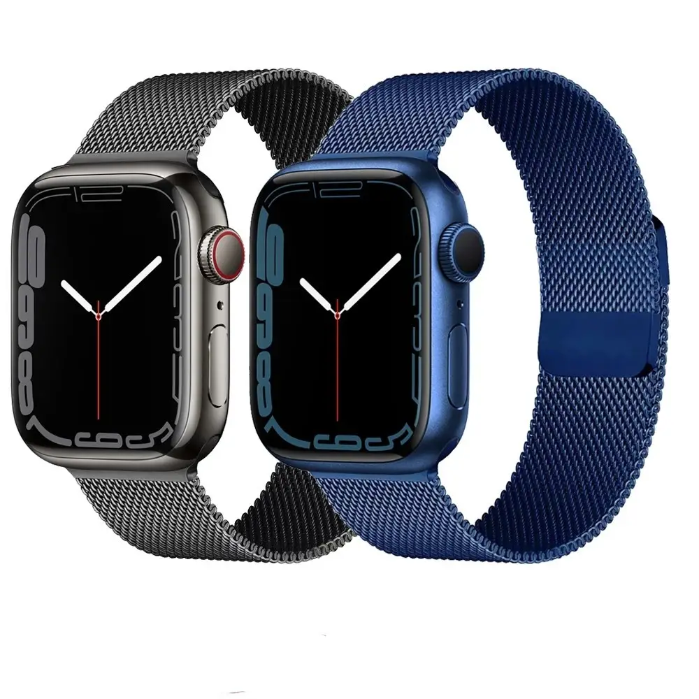 Metal Strap Milanes Loop For apple Watch 45 44 42 41 40 38 MM Magnetic Stainless Steel Strap iWatch Series 8 Ultra 7 6 5 4 Band