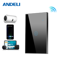 Commutateur de chauffe-eau intelligent standard israélien 20A WIFI noir Alexa et Siri commande vocale usage domestique standard européen
