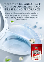 Poudre de nettoyage magique pour toilettes, déodorant puissant parfumé au citron bleu, 200g, personnalisable, pour un nettoyage des toilettes efficace.