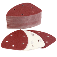 En stock 40 pièces de papier abrasif pour ponceuse orbitale, 5 trous, 90x140mm, grain 40-240, auto-agrippant, pour bois, métal, plastique, meubles et artisanat