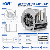 Ventilador de Ventilación Tipo AC Original de Alemania, Diseño Compacto D2D160-CE02-13, Ventilador de Bajo Consumo para Refrigeración de Equipos Eléctricos