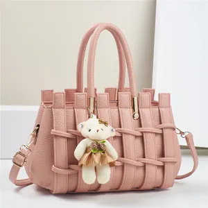 Bolso de Hombro Tejido <span class=keywords><strong>a</strong></span> Mano de Gran Capacidad para <span class=keywords><strong>Mujer</strong></span>, Nueva Moda 2025, con Cuero PU Resistente <span class=keywords><strong>a</strong></span> los Arañazos - Product Image 3