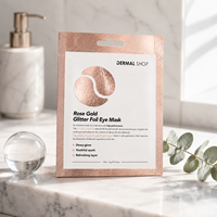Masque pour les yeux Dermal Shop Rose Gold Glitter Foil 4g Soin des yeux