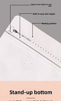 Sacs d'emballage pour café transparents à fond plat avec fermeture éclair et valve, personnalisables, de qualité alimentaire PE (100g/250g/500g), pochettes vides bleues