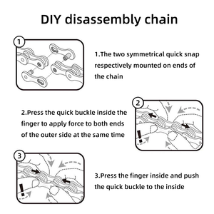 <span class=keywords><strong>Cadena</strong></span> de bicicleta de acero de alta resistencia de 12 velocidades y 116 enlaces, engranaje WAKE 12S para bicicleta de montaña de carretera, <span class=keywords><strong>cadena</strong></span> de cambio de bicicleta de alto rendimiento - Product Image 3