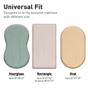 Thoáng khí đàn hồi ấm cúng được trang bị bông bassinet tấm Muslin bông bé bassinet tấm - Product Image 3