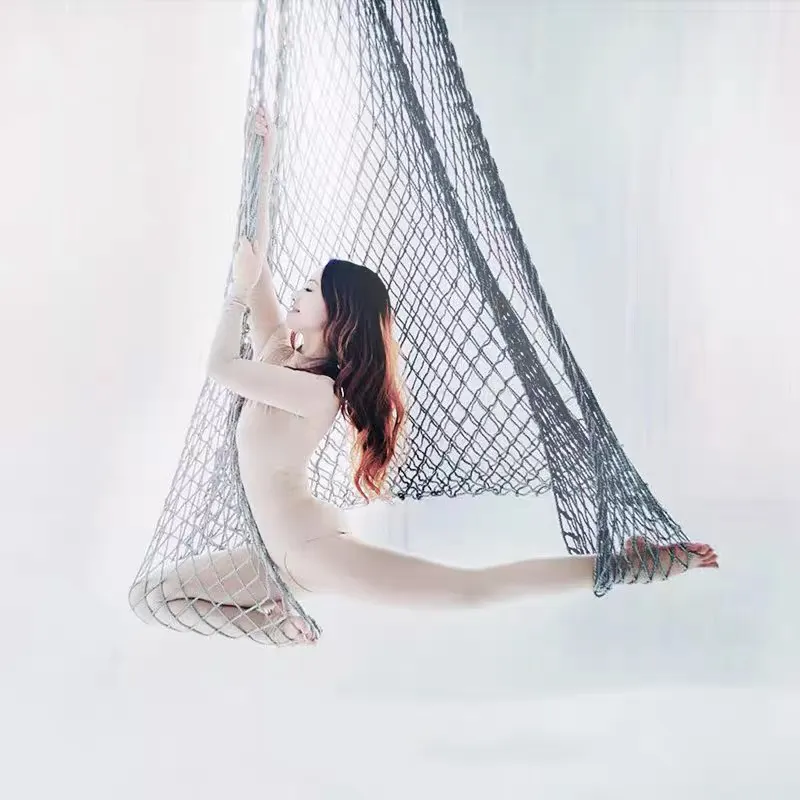 Aerial Yoga Net 100% Polyester Gradiënt Roze Aerial Yoga Hangmat Net Voor Acrobatisch Circus Voor Plezier