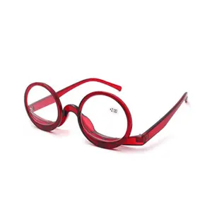 Hot selling Fashion Women Cosmetic Eyewear Rotatable Frame Ladies Red Make Up Reading Glasses