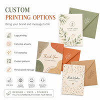 Ensemble de cartes à notes esthétiques minimalistes, cartes de vœux botaniques abstraites avec enveloppes, papeterie personnalisée en gros