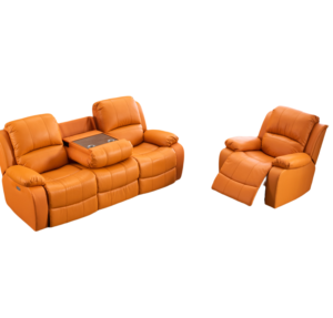 Gran oferta de lujo de 321 secciones, conjunto de ocio eléctrico <span class=keywords><strong>naranja</strong></span>, sofá seccional reclinable extensible moderno para sala de estar - Product Image 2