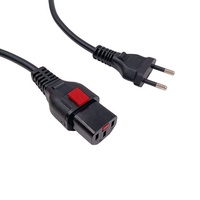 Cable de Alimentación CA con Enchufe Tipo N Brasileño a IEC C13 Bloqueable para Monitor/Computadora