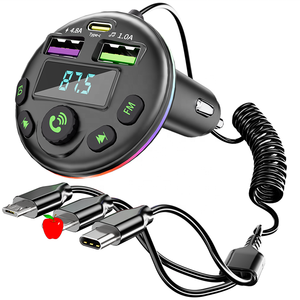 Xe <span class=keywords><strong>Bluetooth</strong></span> đài phát thanh không dây adapter USB xe MP3 máy nghe nhạc <span class=keywords><strong>Bluetooth</strong></span> <span class=keywords><strong>FM</strong></span> <span class=keywords><strong>Transmitter</strong></span> đa chức năng sạc với cáp - Product Image 1