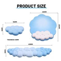 Ensemble de tapis de souris en mousse à mémoire de forme Cloud avec repose-poignet et support de bureau pour usage professionnel - En stock