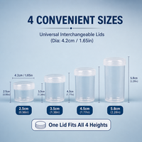 Boîte de rangement ronde en plastique recyclable à haute transparence avec couvercle pour l'organisation des montres et des petites pièces