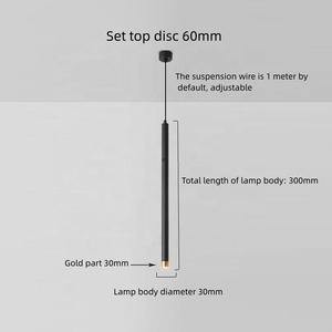 Lámpara Colgante LED Lineal de Alta Calidad, 5W 7W 12W COB, Forma Cilíndrica, Moderna, para Interiores de Oficina, de Aluminio - Product Image 3