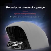 Garaje Plegable Móvil Semiautomático, Garaje Retráctil, Protección Contra la Lluvia y el Sol, Cubierta para Automóvil, Carpa para Automóvil, Carpa Galvanizada