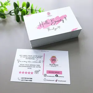 Custom printing design luxury personalized promotion thank you gift card for business