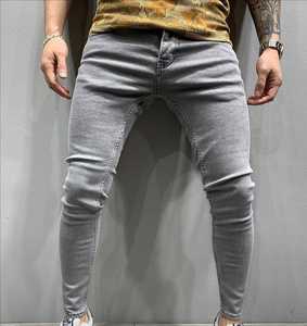 Jeans Ajustados para Hombre, Estilo Europeo y Americano, Populares, Simples, Clásicos, Elásticos, Modelo J0165 - Product Image 1